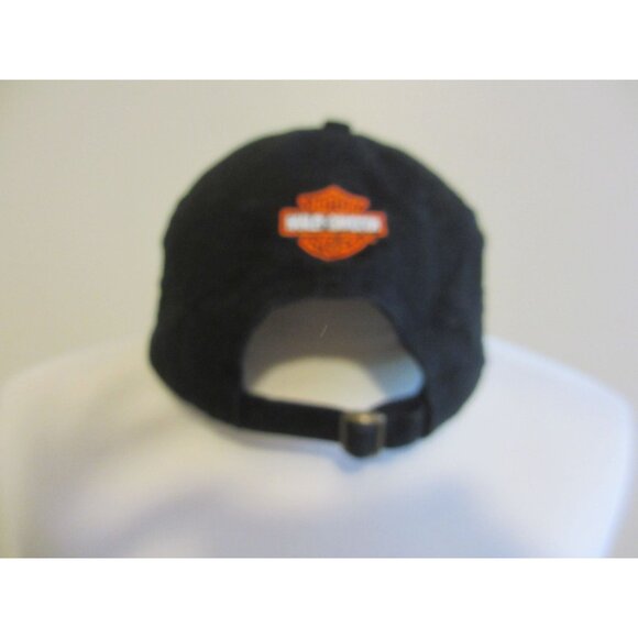 Harley-Davidson Black 100 Years Of Great Motorcycles Baseball Cap W/ Adjustable - Picture 2 of 3
